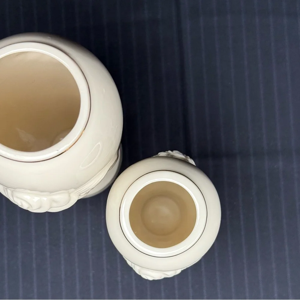Lot of 3 | Vtg Lenox Ivrory Vases | Large & Bud Vases